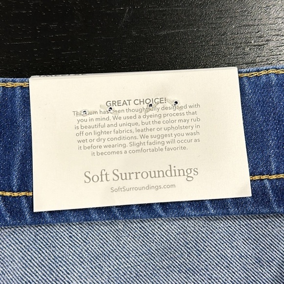 Soft Surroundings Comfort Waist Ultimate Denim Pull On Relaxed Shorts - 3X - Picture 9 of 10